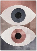 Abstract Geometric Poster 1 - 60x80cm Canvas - Multi-color
