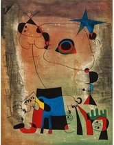 Joan Miro Abstract Watercolor Poster 14 - 10x15cm Canvas - Multi-color