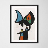 Joan Miro Modern Surrealism Poster 16 - 10x15cm Canvas - Multi-color