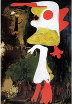 Joan Miro Abstract Watercolor Poster 7 - 20x25cm Canvas - Multi-color
