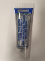 glitterverf zilver 75ml, artist co