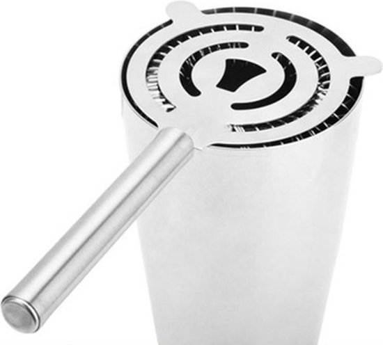 Cocktail set - Cocktail Shaker Set - 13-delige Cocktailset - Cocktail Shaker - Cocktail Maatbeker - Jigger - Houten Standaard - Zeef - Roerstaaf - Drinkrietjes - Schenktuit - Flessenstop - Flesopener - IJstang - RVS - Cadeau - Vaderdag