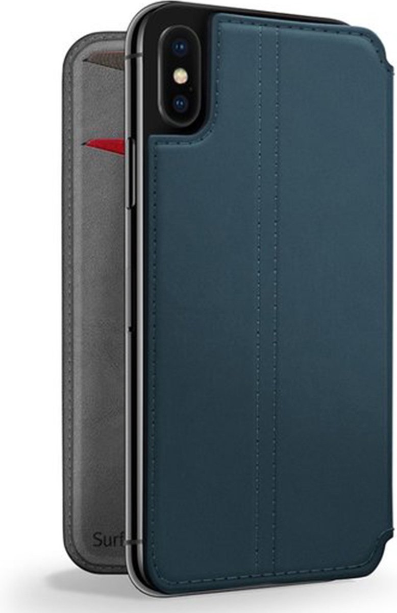 Twelve South Hoesje Met Pasjeshouder Geschikt voor iPhone Xr - Twelve South SurfacePad Bookcase - Blauw