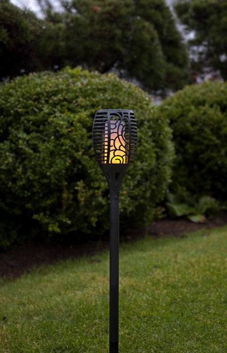 RTM Lighting Solar Fakkel -Zwart -Kaarslicht -54CM -Zonne-Energie
