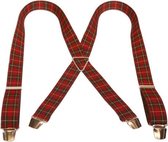 Unisex 4 punts bretel rood/groen