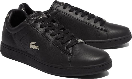 Lacoste Carnaby Evo Heren Sneakers - Zwart/Goud - Maat 43 | bol.com