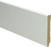 Hoge plinten - MDF - Moderne plint 90x12 mm - Wit - Voorgelakt - RAL 9010 - Per 5 stuks 2,4m
