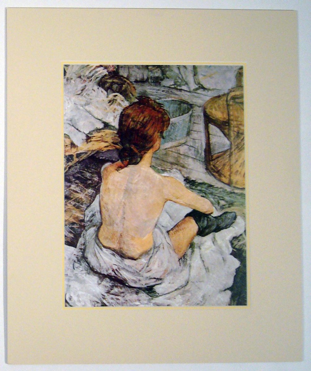 Catch Projecten Poster in dubbel passe-partout - Henri Toulouse Lautrec - The Toilet - Kunst - 50 x 60 cm Kleur