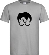 Grijs T shirt met Zwart  " Harry Potter " logo print size L