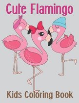 Cute Flamingo Kids Coloring Book