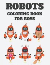 Robots Coloring Book For Boys