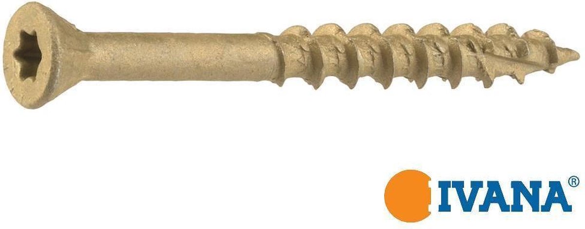 Ivana vlonderschroeven- Schroeven - Outdoor coating - TORX TX-25 - Platverzonken kop - 5 x 60 mm - 200 stuks