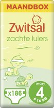 Zwitsal Luiers Maxi - Maat 4 - 186 stuks - Voordeelverpakking