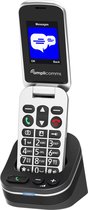 Amplicomms M24 – Clamshell 2G mobiele telefoon | SOS knop | Compatibel met gehoorapparaat | Zwart