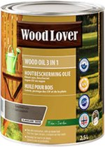 Woodlover Wood Oil 3 in 1 - Olie - Kleurt en beschermt - 960 - Grafiet Grijs - 2,50 l