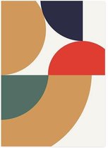 Bauhaus Abstract Poster 3 - 20x25cm Canvas - Multi-color