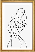 JUNIQE - Poster met houten lijst Figuratone -60x90 /Wit & Zwart