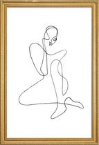 JUNIQE - Poster met houten lijst Harmony -40x60 /Wit & Zwart