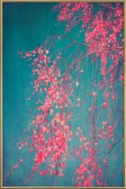 JUNIQE - Poster met kunststof lijst Whispers Of Pink -60x90 /Blauw &