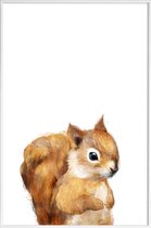 JUNIQE - Poster in kunststof lijst Eekhoorntje illustratie -20x30