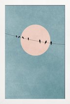 JUNIQE - Poster met houten lijst The Beauty of Silence -13x18 /Roze &