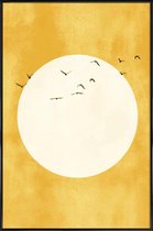JUNIQE - Poster in kunststof lijst Eternal Sunshine -60x90 /Geel & Wit