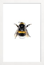 JUNIQE - Poster in houten lijst Bumblebee -60x90 /Geel & Wit
