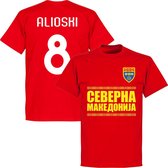 Noord Macedonië Alioski 8 Team T-Shirt - Rood - XXL