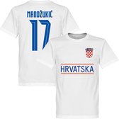 Kroatië Mandzukic Team T-Shirt 2021-2022 - Wit - 5XL