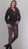 Dames vest met capuchon , 100% polyester , grijs , Maat : S