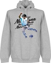 Diego Maradona Argentinië Script Hoodie - Grijs - XXL