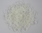 Haarelastiekjes Rasta elastiekjes Wit ca 1100 stuks.