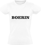 Boerin Dames t-shirt | boer | Wit