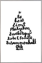 JUNIQE - Poster met kunststof lijst Tannenbaum -40x60 /Wit & Zwart