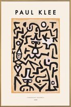 JUNIQE - Poster met kunststof lijst Klee - Comedians' Handbill -13x18