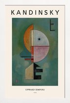 JUNIQE - Poster in houten lijst Kandinsky - Upward -40x60 /Groen &