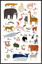 JUNIQE - Poster in kunststof lijst Animal Friends II -20x30 /Kleurrijk