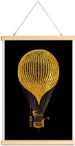 JUNIQE - Posterhanger Air Balloon gouden -30x45 /Goud & Zwart