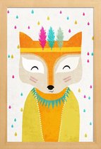 JUNIQE - Poster met houten lijst Regenmaker -13x18 /Geel & Oranje