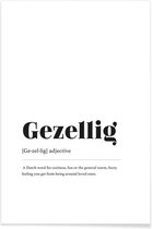 JUNIQE - Poster Gezellig -60x90 /Wit & Zwart