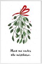 JUNIQE - Poster met kunststof lijst Mistletoe -13x18 /Groen & Rood