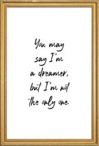 JUNIQE - Poster met houten lijst A Dreamer -60x90 /Wit & Zwart