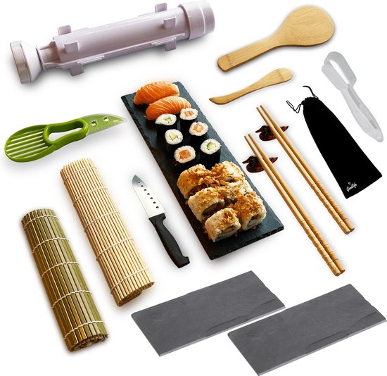 goodlife-sushi-maker-set-13-pi-ces-assiette-de-service-en-ardoise
