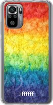 6F hoesje - geschikt voor Xiaomi Redmi Note 10S -  Transparant TPU Case - Rainbow Veins #ffffff