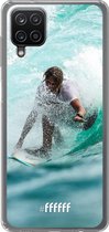 6F hoesje - geschikt voor Samsung Galaxy A12 - Transparant TPU Case - Boy Surfing #ffffff