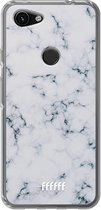 6F hoesje - geschikt voor Google Pixel 3a -  Transparant TPU Case - Classic Marble #ffffff