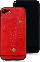Coque arrière Apple iPhone SE 2020 | Rouge | Porte-cartes | Porte-cartes | Magnétique