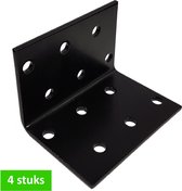 TQ4U versterkingshoek | metaal | 40 x 40 x 60 mm | 2 mm dik | mat zwart | 4 STUKS