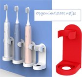 Happy Goodz Elektrische tandenborstelhouder 1 stuk - hangend aan de muur - zonder boren - ROOD - Geschikt voor Philips Sonicare & Oral B Toothbrush - Zelfklevend hangende houder voor 98% van 