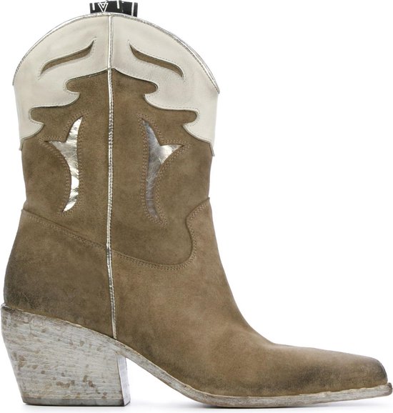 Elena Iachi Vrouwen Suède Cowboy Laarzen / Western Boots E2674 - Beige -  Maat 41 | bol.com